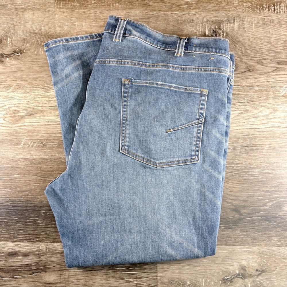 True Nation Men's Destressed Tapered Fit Jeans Size 50 x 28